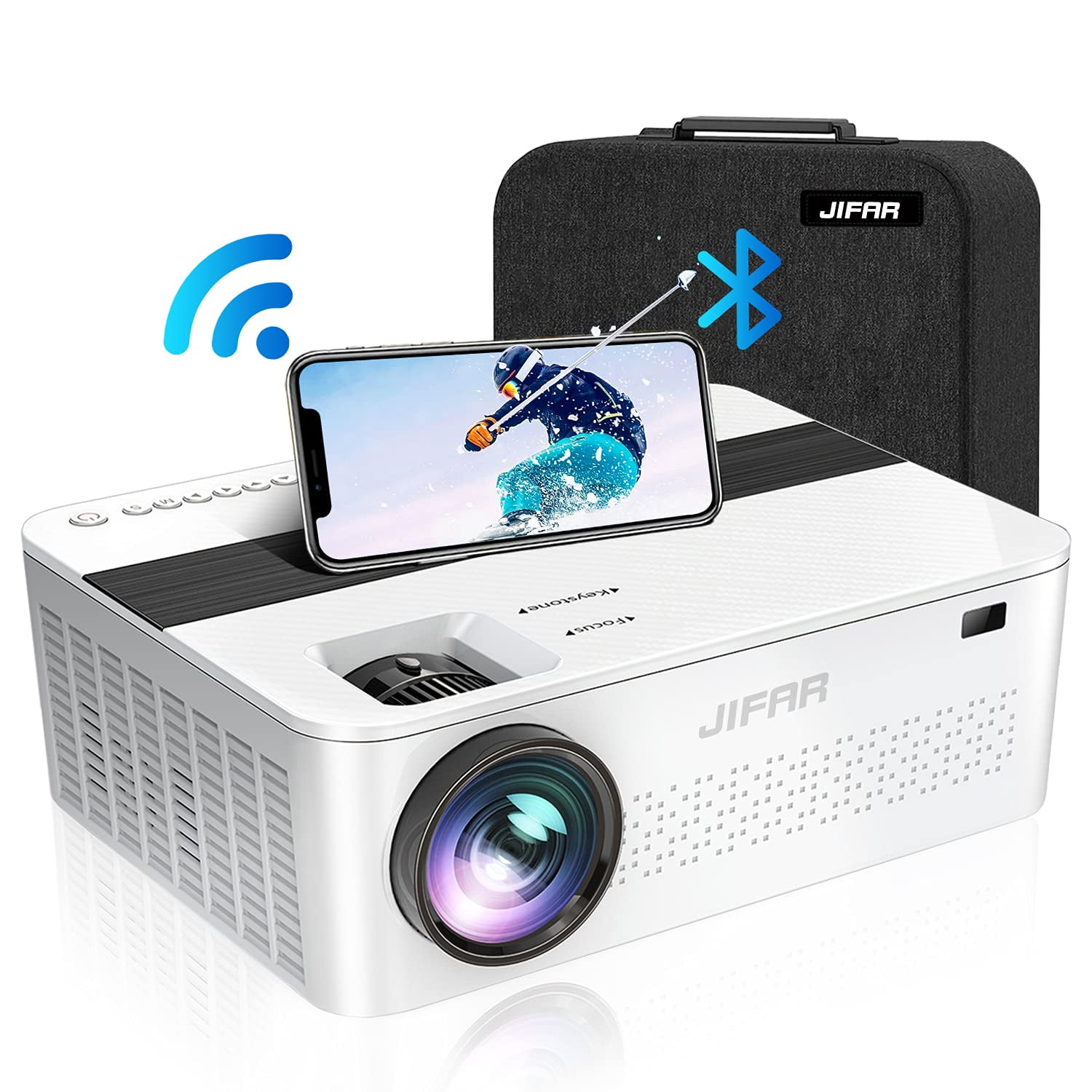 Proyector Jifar H6 4k Compatible Con 1300 Ansi Wifi Bluetooth 5.2