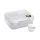 thumbnail image 4 of Contenedores Bento Box Portátiles Multiusos Para Preparar Comidas Para La Oficina, Viajes, Fiestas, Color Blanco, 1650 Ml, 4 of 5