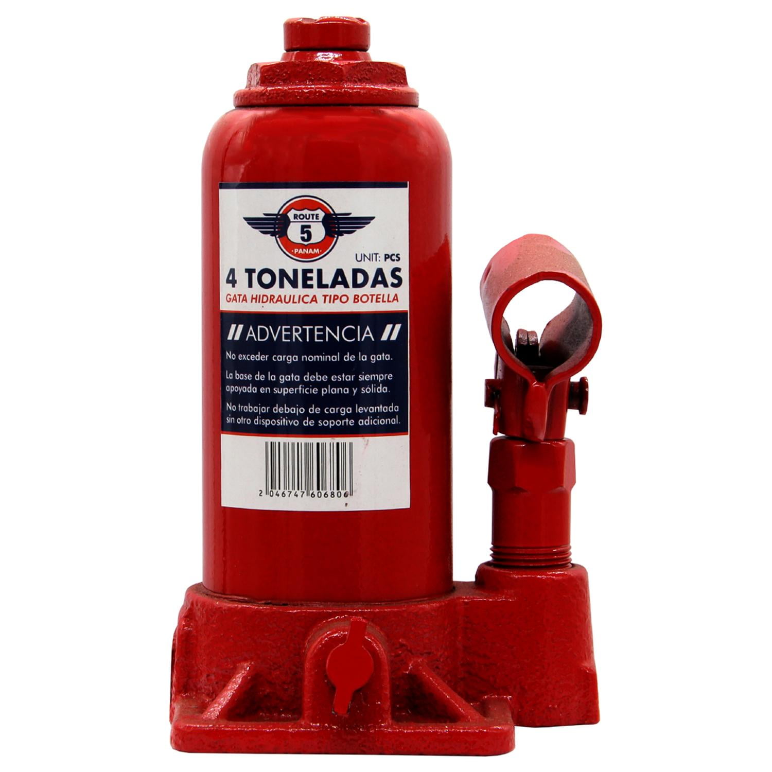 Route Cinco - Gata Botella Hidráulica 4 Toneladas Rojo