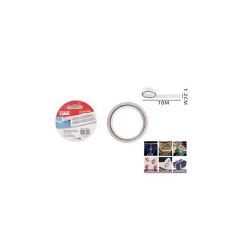 Genérico - Cinta Adhesiva Doble Contacto 1 2 Cm X10 Mm