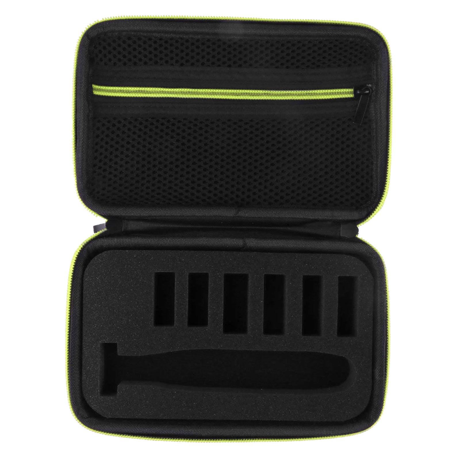 Magideal - Caja De Almacenamiento Para Afeitadora, Con Organizador De Estuche De Transporte De Tpu De Nailon Suave Con Cremallera Para Afeitadora Qp2520/72 , Cremallera Verde
