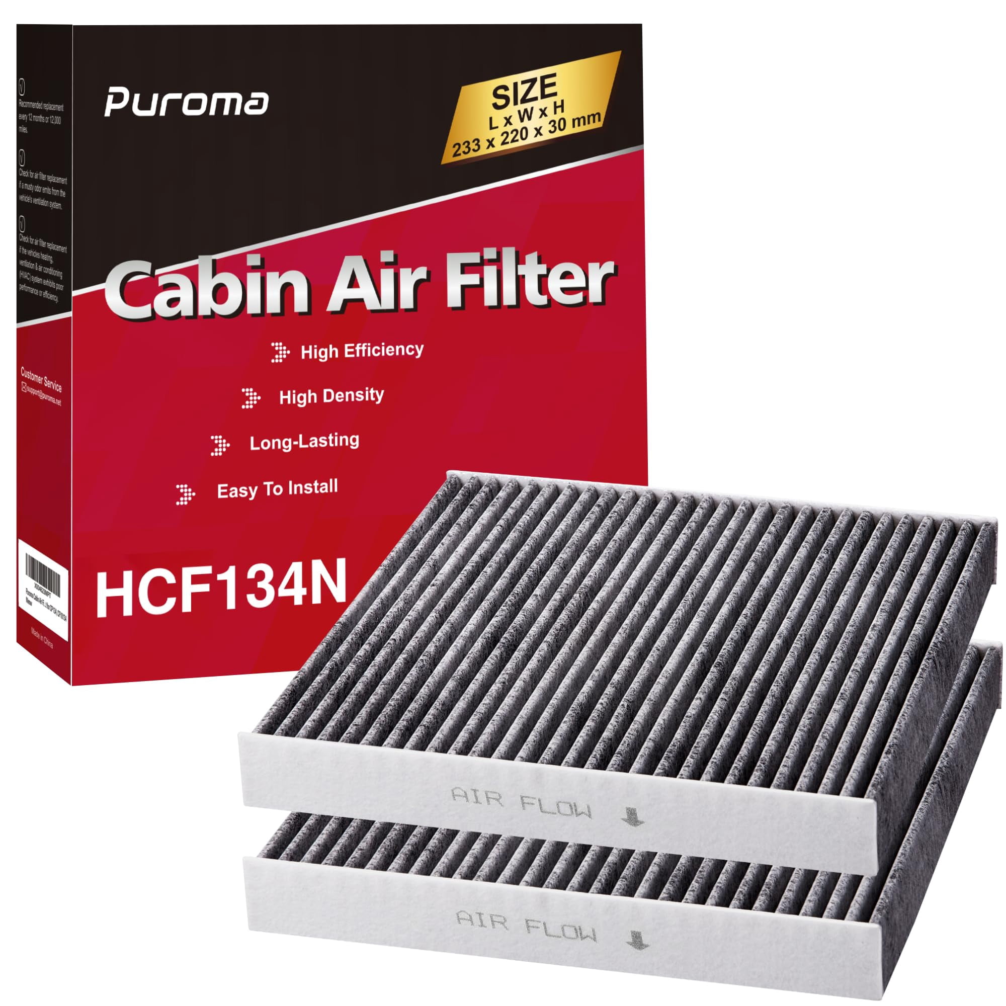Filtro De Aire De Cabina Puroma De Repuesto Para Honda Cp134 Cf10134