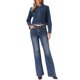 thumbnail image 2 of INSPIRA CHIC Chaquetas de Jean para Mujeres con Cremallera Cuello Alto Manga Larga Chaqueta de Mezclilla de Motocicleta M Azul Retro, 2 of 6