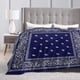 thumbnail image 4 of Manta de microfibra ultrasuave azul con bandana Wabaodan de 152 cm x 127 cm, 4 of 4