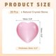 thumbnail image 2 of Uxcell 20 piezas de piedra de cristal natural en forma de corazón, 0.6 pulgadas de grosor 5/16" mini piedra de amor pulida, cristal de gema, roca de bolsillo grabada, Ojo de Gato Rosa, 2 of 6