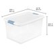 thumbnail image 2 of Caja organizadora Sterilite de 4 unidades, 61 L, transparente, con cierre a presión, 2 of 9