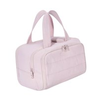 Magideal - Bolsa De Aseo De Viaje Organizador Neceser Estuche Cosmético Impermeable De Poliéster Con Bolsillos Elásticos Y Cremalleras Adecuado Para Mujeres Y Rosa