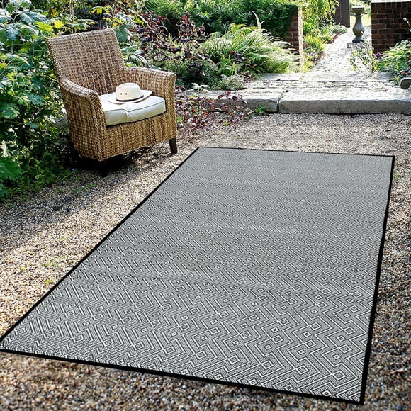 Alfombra de exterior ARSUK 210 x 150 cm resistente a la intemperie y plegable