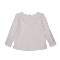 Pillin - Polera Bebé Niña Manga Larga Broderie Crudo