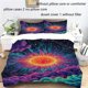 thumbnail image 1 of Vibrant Sun & Nebula Printed Duvet Cover Set All-Season Soft Vintage Home Textiles 1 Duvet Cover + 2 Pillowcases (Filling Not Included) Top Choice for Adults Fa, 1 of 1