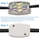 thumbnail image 5 of Caja de conexiones eléctricas de 3 terminales, 2 unidades, color blanco, con conector flexible, 250 V, 13 A, pequeña caja de conexiones para exteriores, cableado eléctrico y automotriz., 5 of 7