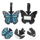 thumbnail image 3 of Unique Bargains 1 Pieza Etiqueta de Equipaje de Mariposa para Viajar Azul Goma Suave, 3 of 5