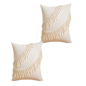 Genérico - Pack De 2 Fundas De Cojin Fleco Lino 45X45 Beige 02