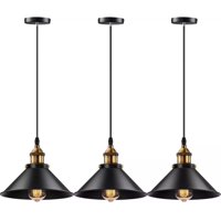 Shop E-Home - Pack 3 Lampara Techo Colgante Vintage