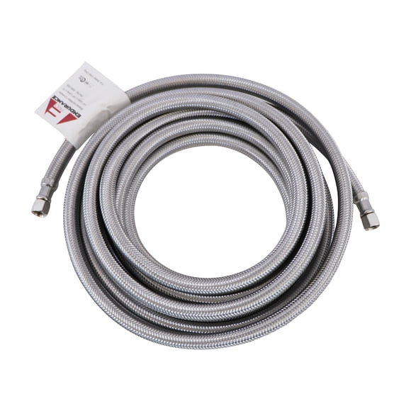 Conector de manguera de suministro de agua para máquina de hielo de 15 pies de acero inoxidable