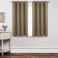 Cortinas Blackout Joydeco Térmicas Aislantes 115X114Cm Caqui