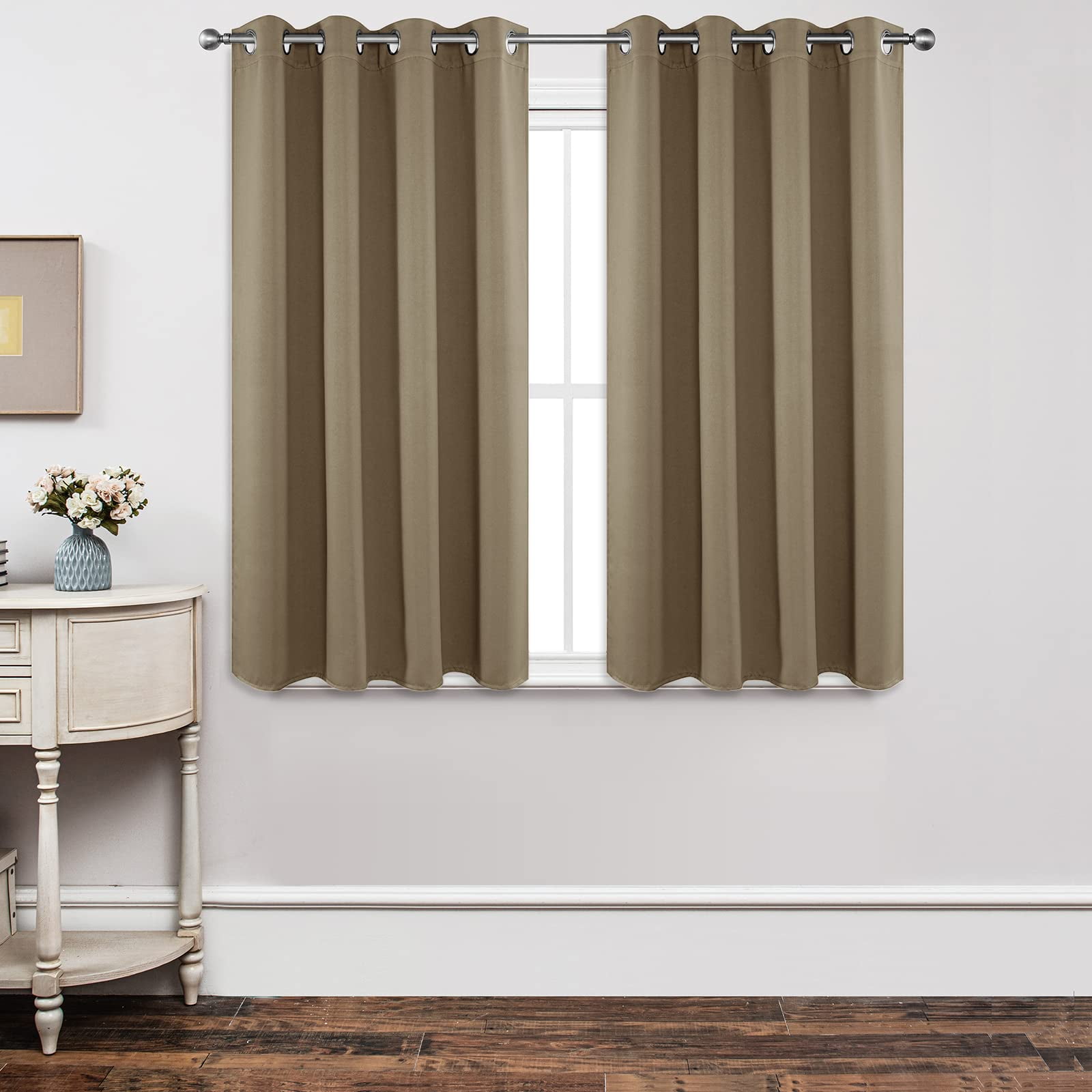 Cortinas Blackout Joydeco Térmicas Aislantes 115x114cm Caqui
