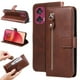 thumbnail image 4 of Funda con Cremallera para Motorola Edge 50 Fusion, Carcasa Cartera de Cuero PU con Soporte y Tarjetero, 4 of 5