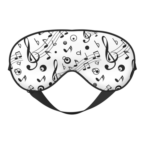 Máscara para dormir YNXTYB 10 cm x 20 cm con notas musicales ajustable