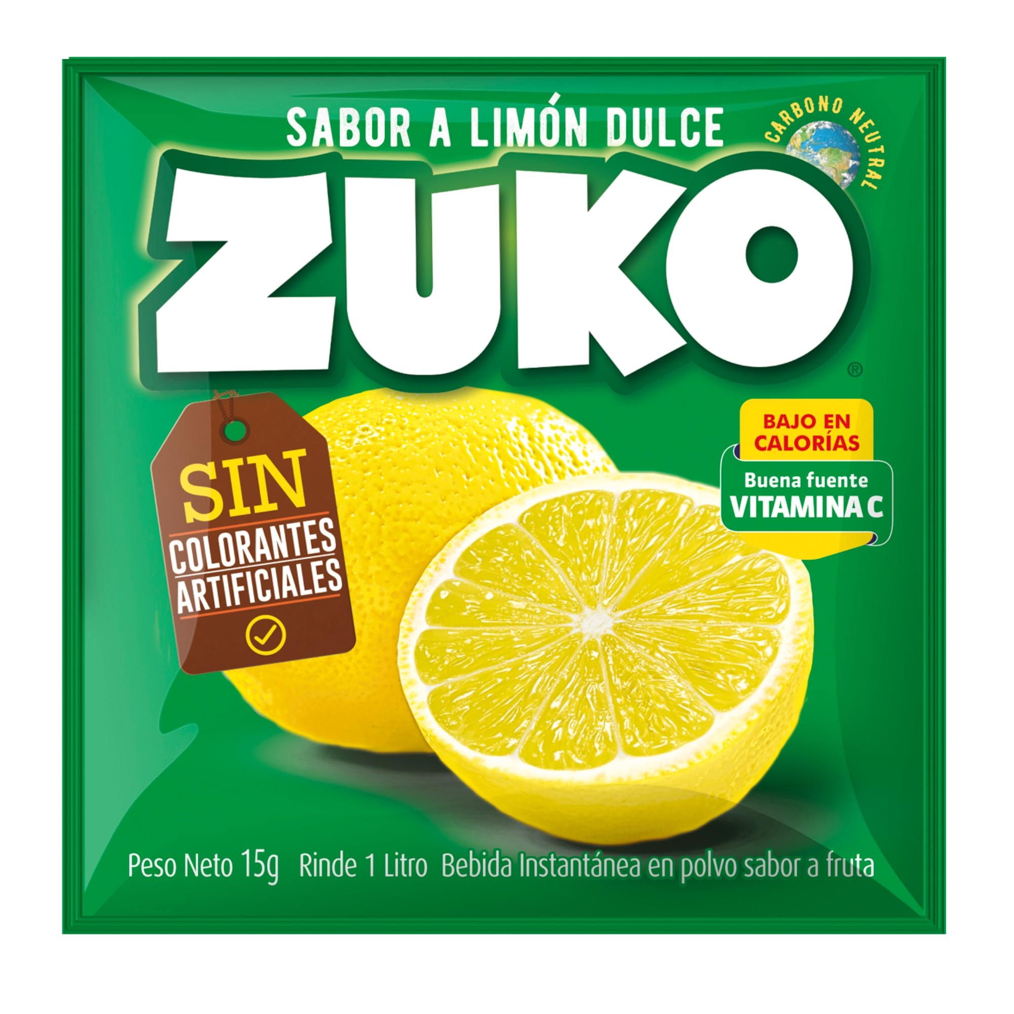 Jugo En Polvo Sabor Limón Dulce Sobre 15 g Zuko