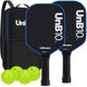 thumbnail image 1 of Juego de 2 palas de pickleball UnB10 de fibra de carbono 16 mm, 1 of 7