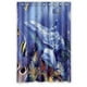 thumbnail image 1 of Cortina de ducha elegante con diseño de delfines y animales marinos, juego de cortina de baño con ganchos, tamaño 48 x 72 pulgadas, 1 of 3