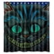 thumbnail image 1 of Cortina de ducha con diseño de gato de Cheshire de Alicia en el País de las Maravillas, juego de cortinas de baño con ganchos, tamaño 66 x 72 pulgadas, 1 of 3