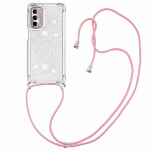 Funda Foxdock Para Motorola Moto G Stylus 2022 5G Con Cuerda Ajustable, Brillo Líquido, Protección Antigolpes Y Lente – Ideal Para Regalo