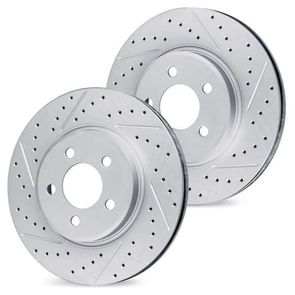Kit de frenos traseros R1 Concepts de la serie Carbon con ranuras perforadas