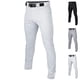 thumbnail image 1 of Pantalones de béisbol Easton RIVAL+ de poliéster blanco para adultos, talla XL, 1 of 6