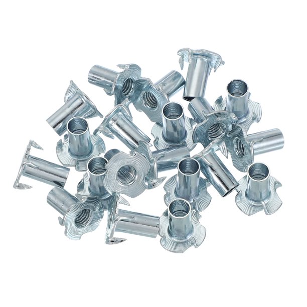 Uxcell Tuercas en T, Acero Galvanizado de 4 Puntas para Muebles de Madera M8x20 mm
