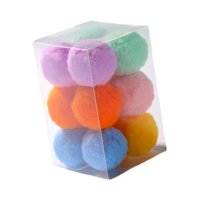 Ioensy - 12 Piezas De Bolas De Felpa Elásticas, Juguetes Para Gatos, Bolas De Felpa Para Rascar, Interactivas
