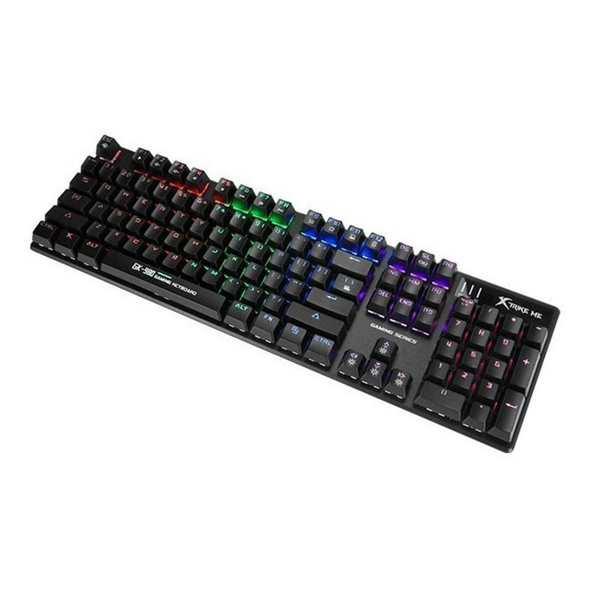 Teclado Gamer Mecánico Xtrike Me Gk-980 Switch Azul Rgb