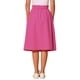 thumbnail image 3 of INSPIRE CHIC Falda de Algodón para Mujer Vuelta al Colegio Cintura Elástica Casual Campesina Línea A Midi con Bolsillos Rosa Fucsia XL, 3 of 6