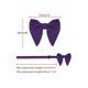 thumbnail image 4 of INSPIRE CHIC Pajaritas de Terciopelo Unisex Pre-atadas Formales Sólidas Corbatas de Moño Índigo Púrpura, 4 of 5