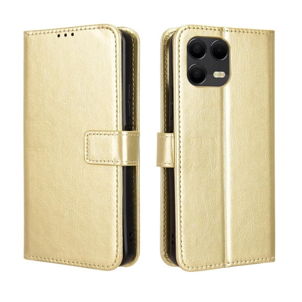 Funda tipo libro para T-Mobile Revvl 8 Pro, cartera todo‑en‑uno, funda multifuncional con tarjetero y correa de muñeca desmontable