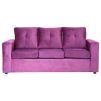 Muebles América - Sofá Emilia 3 Cuerpos Felpa Lila
