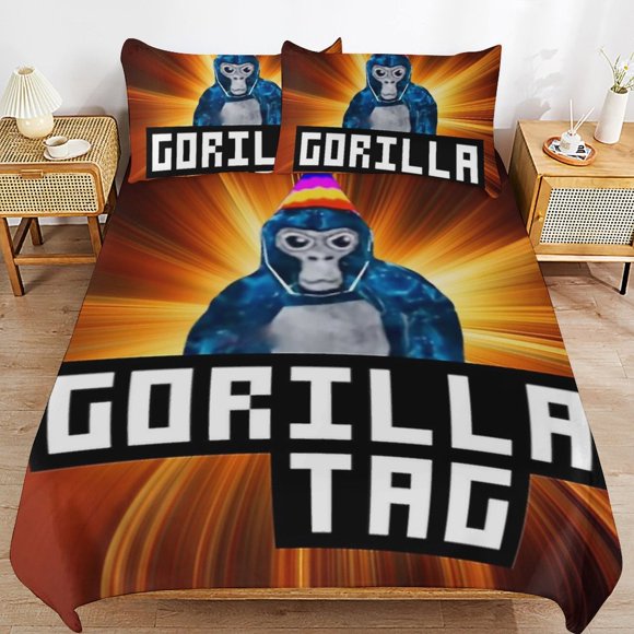 Gorilla Tag Bedding Set Duvet Cover Comfortable and Lightweight Cartoon Bedding 3 Piece Bed Set Twin(1 Duvet Cover and 2 Pillowcase)