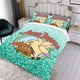 thumbnail image 3 of Los Castores Gruñones Conjunto de sábanas temático, trío de piezas, cómodo y amigable con la piel, diseño único, regalo de decoración para el hogar para familiares, amigos y fans,135cm *200cm, 3 of 6