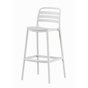 Escandinavia - Piso Taburete Silla Alta Bar Cocina Ragnar 75Cm Blanca Blanco Tamaño Unico