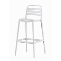 Escandinavia - Piso Taburete Silla Alta Bar Cocina Ragnar 75Cm Blanca