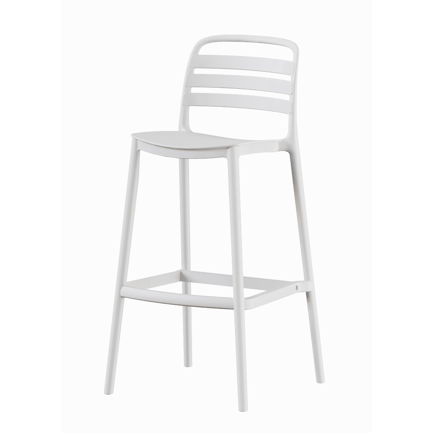 Escandinavia - Piso Taburete Silla Alta Bar Cocina Ragnar 75cm Blanca Blanco Tamaño Unico