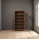 thumbnail image 2 of Vitrinero Alto de Madera 2 Puertas Vitrina de Pino con Vidrio - Café - 80x35x180 cm, 2 of 3