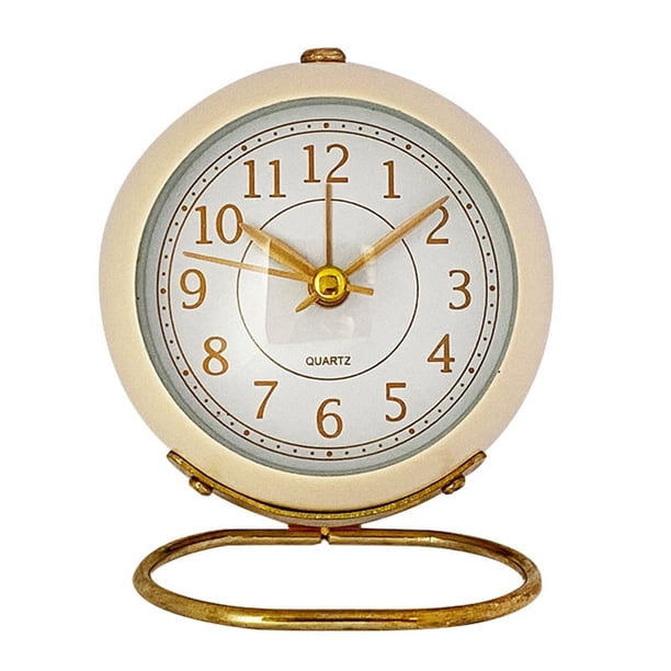 Relojes de mesa pequeños, reloj despertador analógico clásico para habitación infantil, funciona con pilas, para dormitorio, sala de estar, cocina, decoración de interiores.