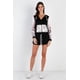 thumbnail image 5 of Conjunto de Top con Capucha y Shorts con Cremallera, Estampado Multicolor y Negro/blanco L, 5 of 5