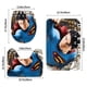 thumbnail image 3 of Superman Juego de 3 alfombras de baño de coral fleece: tapete de baño + alfombra de inodoro en forma de U + funda de tapa de inodoro en forma de O, 3 of 6