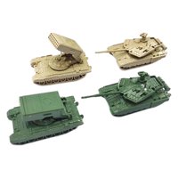 Bothyi - 4 Uds 1/144 Tanque Lanzacohetes Modelo Vehículos Kit De Construcción Modelo Ensamblado