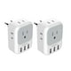 thumbnail image 1 of Adaptador de enchufe de viaje TESSAN de EE. UU. a Europa con 4 tomas de corriente alterna y 3 USB, 1 of 3