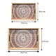 thumbnail image 3 of Set 2 Bandeja De Ratan Cesta Tejida Diseño Circulos marron claro, 3 of 4