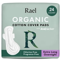 Funda De Algodón Orgánico Period Pads Rael Heavy Absorb, 24 Unidades